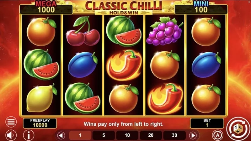 Classic Chilli Hold & Win - 5×3 барабана със символи на люти чушки