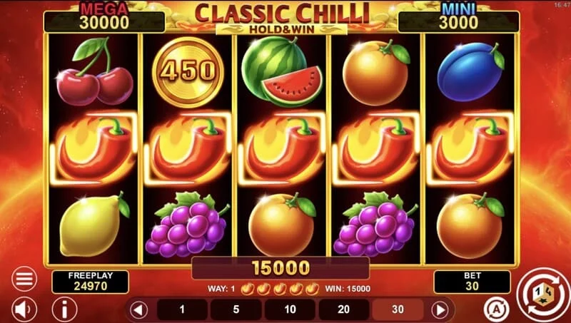 Classic Chilli Hold & Win - фиксиран джакпот върху символа